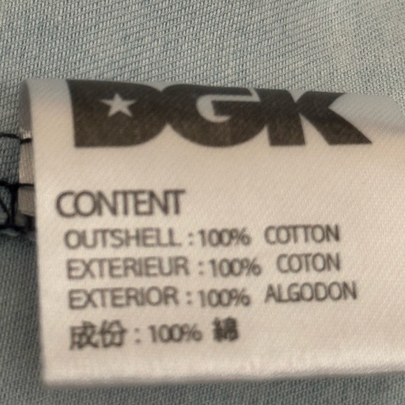 DGK 100% Cotton Denim Long Sleeve Blue Gradient Hoodie w/Embroidered Logo, Large - Picture 7 of 8